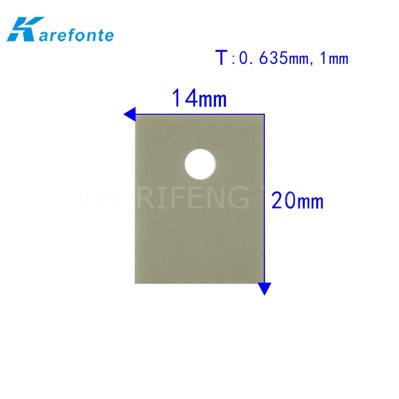 TO-220 AlN 14x20mm High Thermal Condcutivity Aluminum Nitride Ceramic 