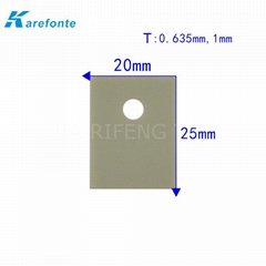 TO-3P  Aln Ceramic Pad 20x25mm High Thermal Conductivity IGBT Cooling Pads