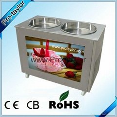 Thailand Style Ice Roll Pan Machine with Double Pans (ICM-980)