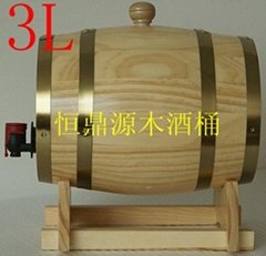 装饰木酒桶3L