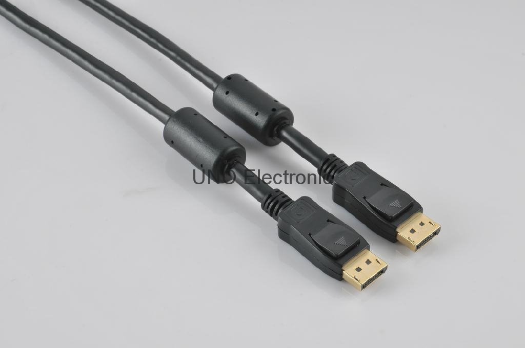 DisplayPort Cable, Male to Male Gold Plated