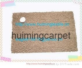 Make chenille shaggy bath rug, chenille floor mat /door carpet