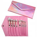 10 Rose Gold Rod makeup brush set 5