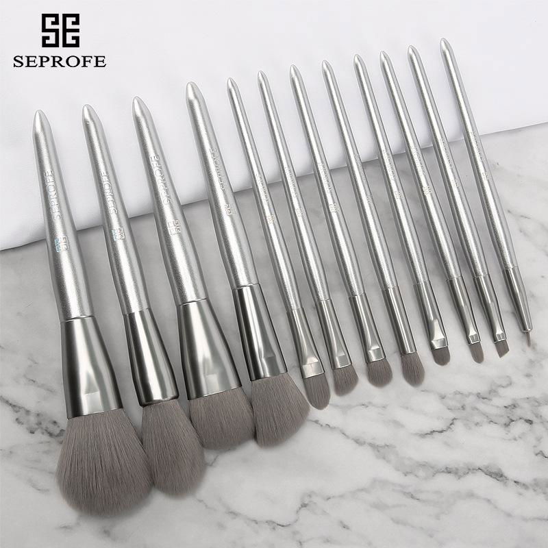 12 silver moonlight makeup brush sets 4