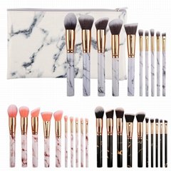 10 pieces of marble, 5 large and 5 small makeup brush sets OEM