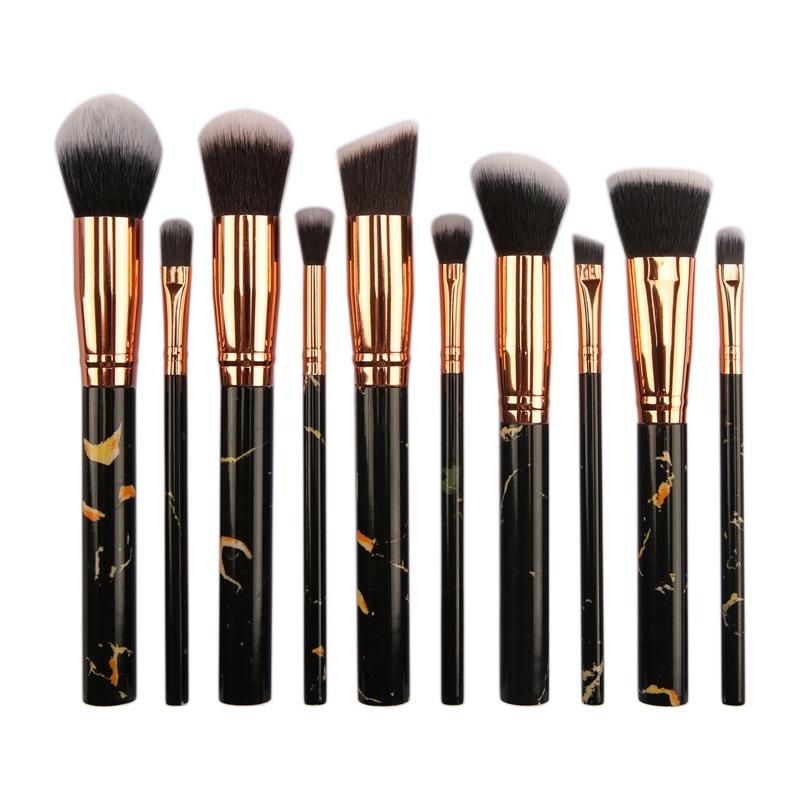 10 pieces of marble, 5 large and 5 small makeup brush sets OEM 3