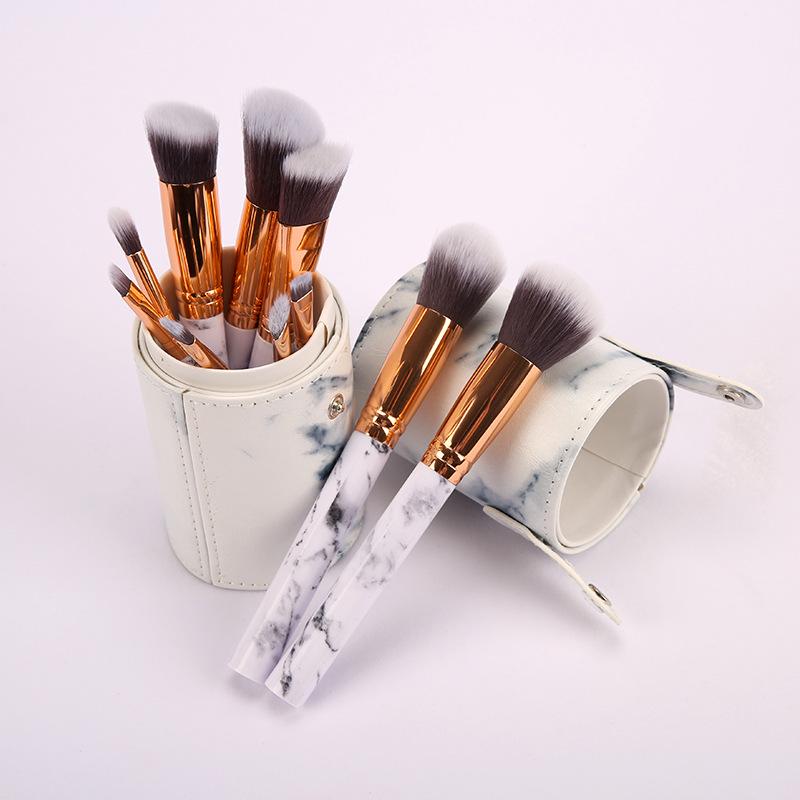 10 pieces of marble, 5 large and 5 small makeup brush sets OEM 5