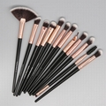 12 Eye brush sets with plastic handle