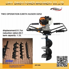 two men operation earth auger