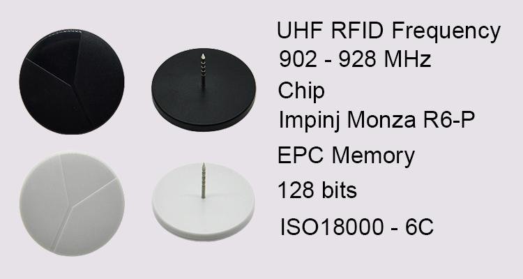 Eastsun T623 Impinj Monza R6P UHF RFID Label EAS Clothing Retail Garment Pin Tag 3