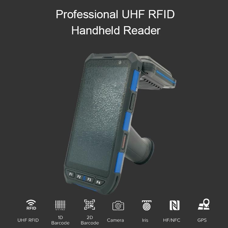 Long Range SDK 860-960Mhz 5-10M Reading Range UHF RFID Handheld Reader 2