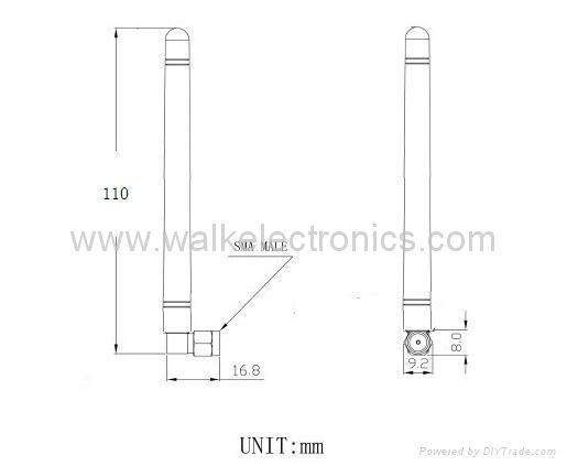 GSM/GPRS/AMPS Quad Band Antenna(WK-GSM011-SMA/MRA) 2