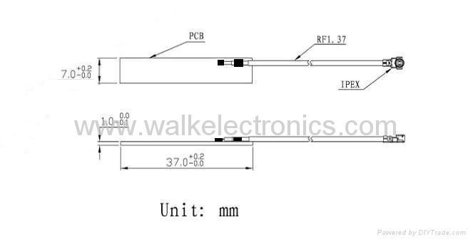 Embedded internal GSM/GPRS/AMPS Quad Band PCB Antenna(WK-GSM026) 2