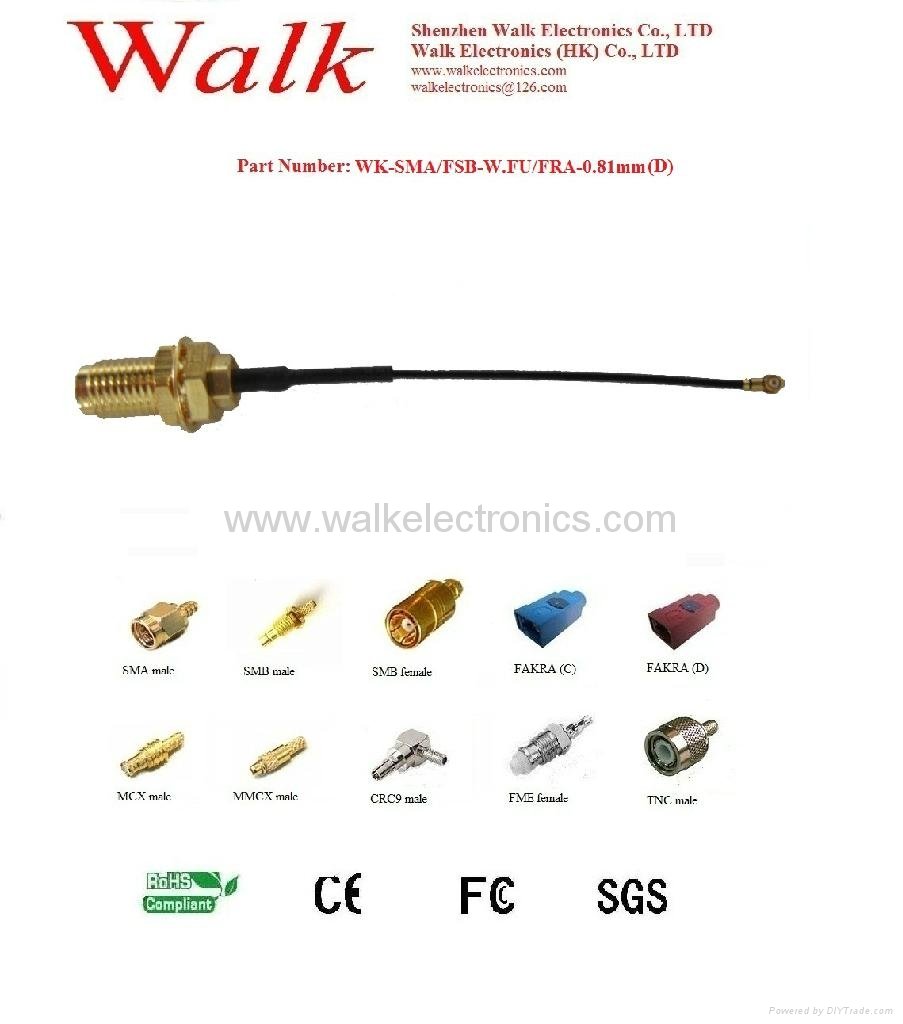 RF cable/Pigtails/Interface Cable(WK-SMA/FSB-W.FL/FRA-0.81mm(D))