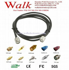 RF cable assembly/Pigtails/Jumper Cable: TNC male straight to TNC male straight 