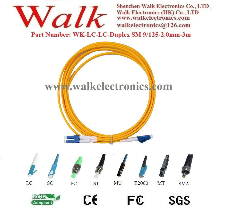 Optical Fiber Patch Cord, fiber jumper cable, duplex LC to LC, single mode 9/125