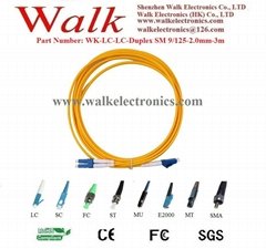 Optical Fiber Patch Cord, fiber jumper cable, duplex LC to LC, single mode 9/125