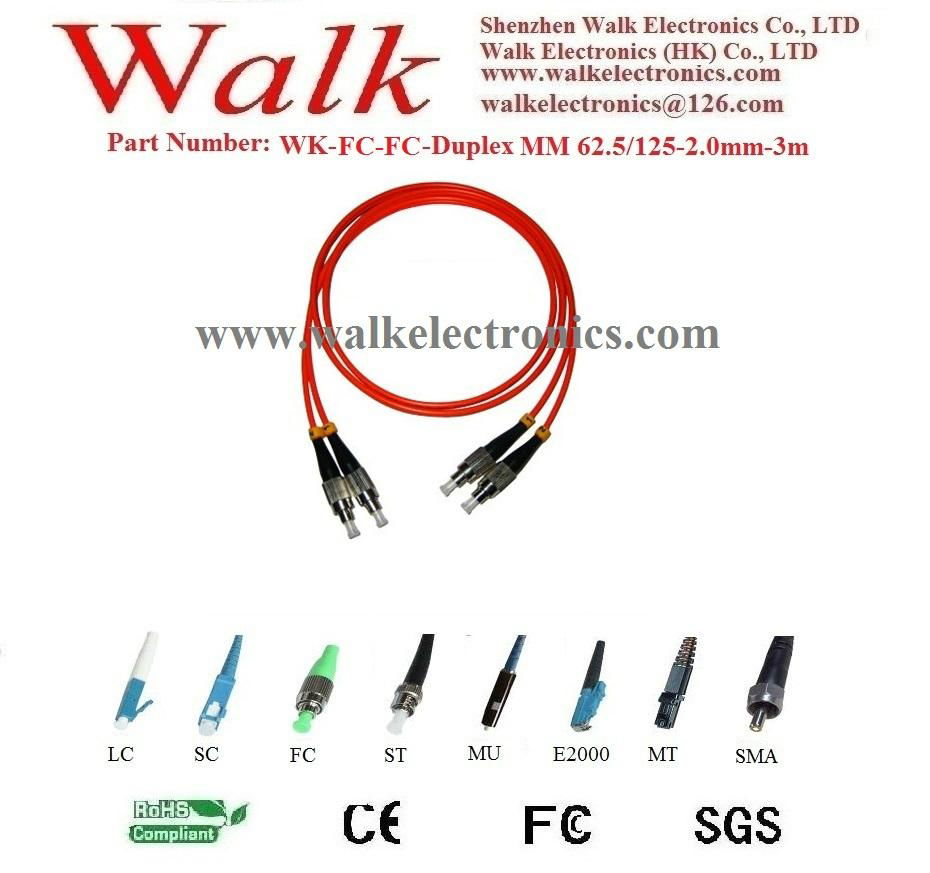 Optical Fiber Patch Cord,fiber jumper cable,duplex FC to FC, multi mode 62.5/125