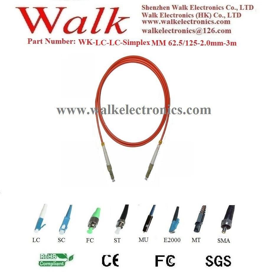 Fiber Patch Cord, fiber jumper cable, simplex LC to LC, multi mode 62.5/125