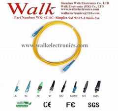 Fiber Patch Cord, fiber jumper cable, simplex SC to SC, single mode 9/125