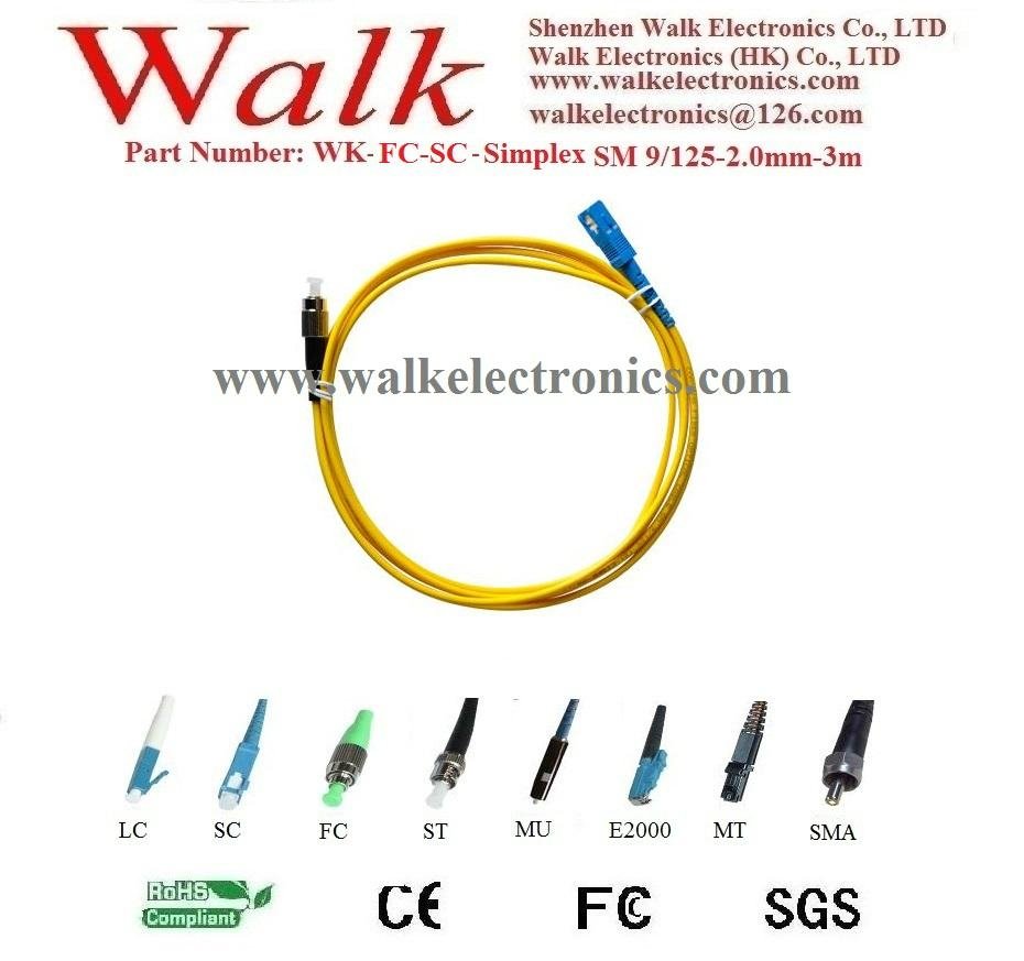 Fiber Patch Cord, fiber jumper cable, simplex FC to SC, single mode 9/125