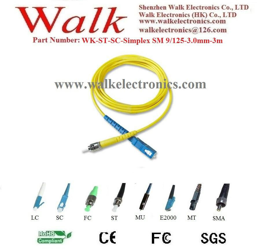 Fiber Patch Cord, fiber jumper cable, simplex ST to SC, single mode 9/125