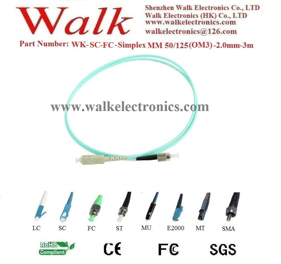 Fiber Patch Cord,fiber jumper cable,simplex FC to SC,multi mode OM3 50/125