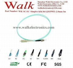 Fiber Patch Cord,fiber jumper cable,simplex FC to SC,multi mode OM3 50/125