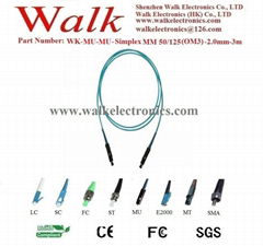 Fiber Patch Cord,fiber jumper cable,simplex MU to MU,multi mode OM3 50/125