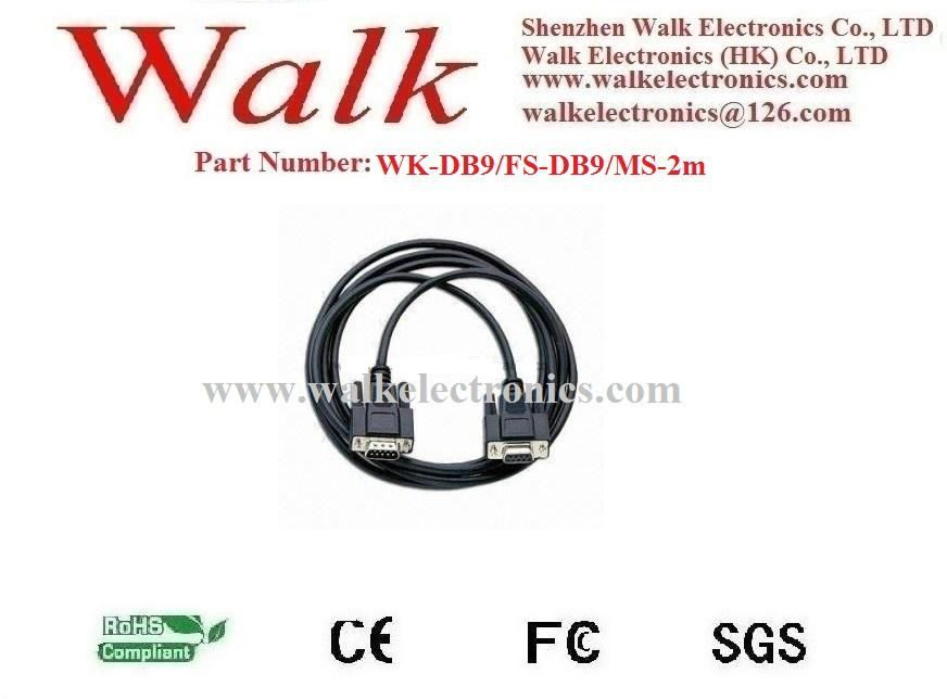 DB9 patch cable, RS232 cable, computer cable, RS232 to RS232 cable, DB9 to DB9