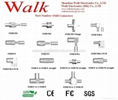 SMB connector for RG174, RG178, RG179, RG316 cable, SMB antenna connector