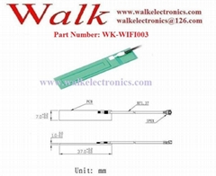 small PCB WiFi antenna, 2.4GHz internal antenna, wifi pcb antenna IPEX cable