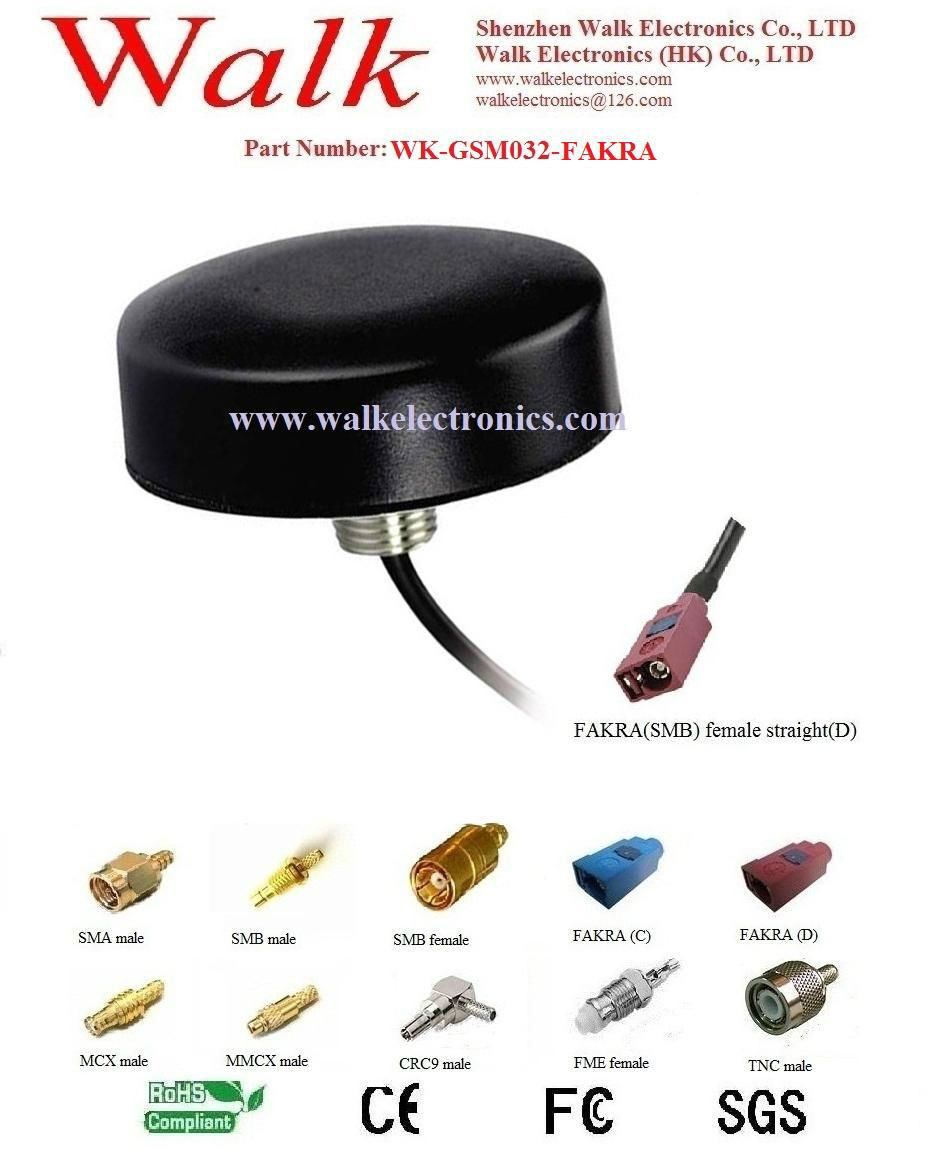 small size roof mount GSM 3G car Antenna, waterproof, FAKRA connector