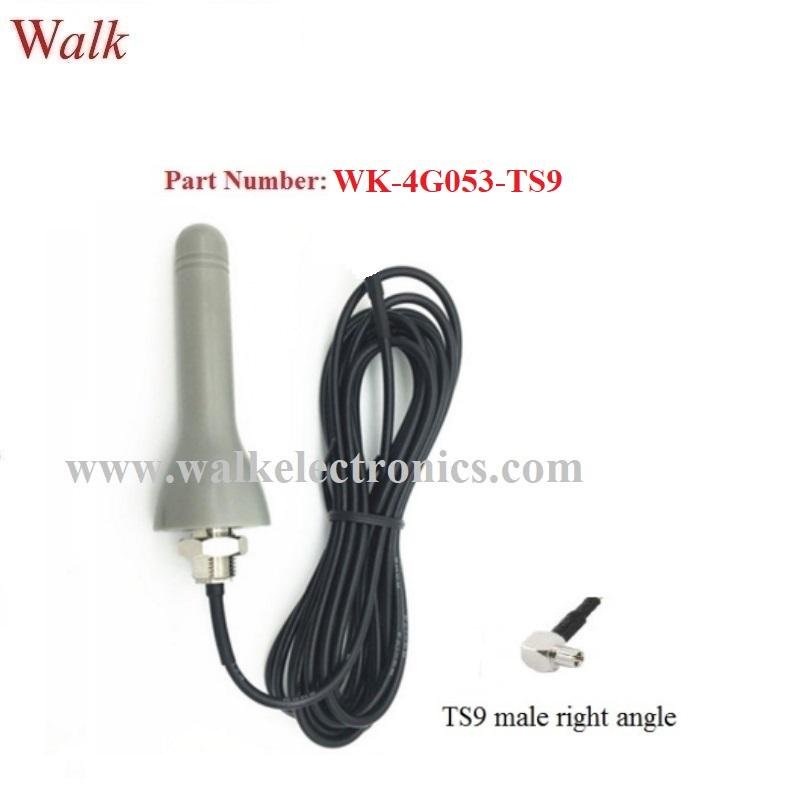 TS9 male angle small size outdoor use screw mount GSM 3G 4g lte car antenna