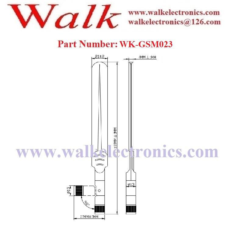 5.0dBi high gain SMA male straight foldable quad band gsm gprs rubber antenna 2