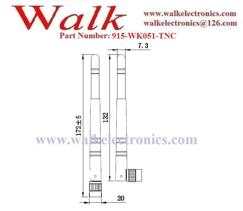 TNC male 915MHz UHF foldable rubber antenna elbow TNC 915MHz RFID rubber antenna 2