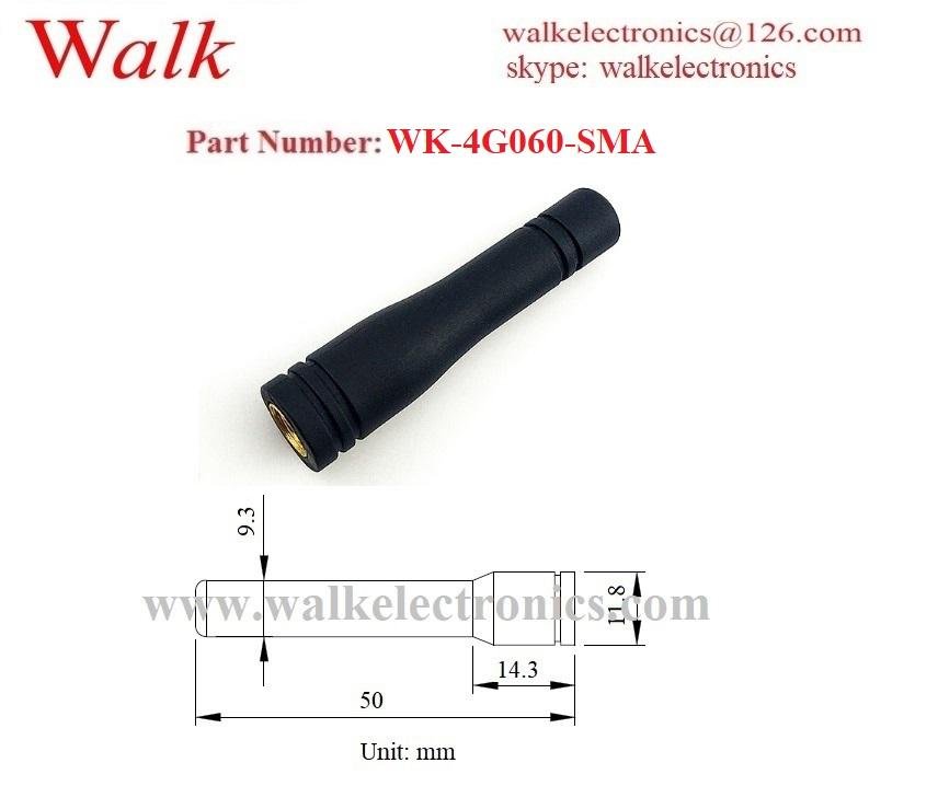 waterproof 50mm small SMA male 4G LTE rubber antenna LTE 4G stubby sma antenna 2