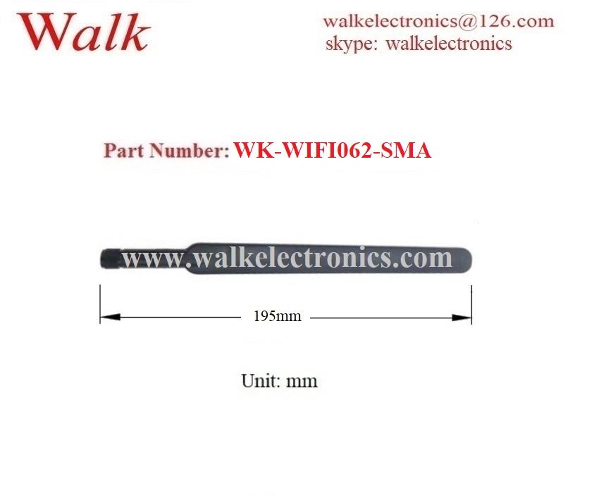 7.0dbi RP-SMA male high gain foldable 2.4GHz wifi rubber stubby antenna 2