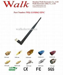 230mm length 7.0dBi high gain BNC male straight foldable gsm gprs rubber antenna