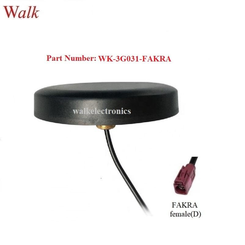 FAKRA female IP67 outdoor high gain screw mount multi band GSM 2g 3g car antenna