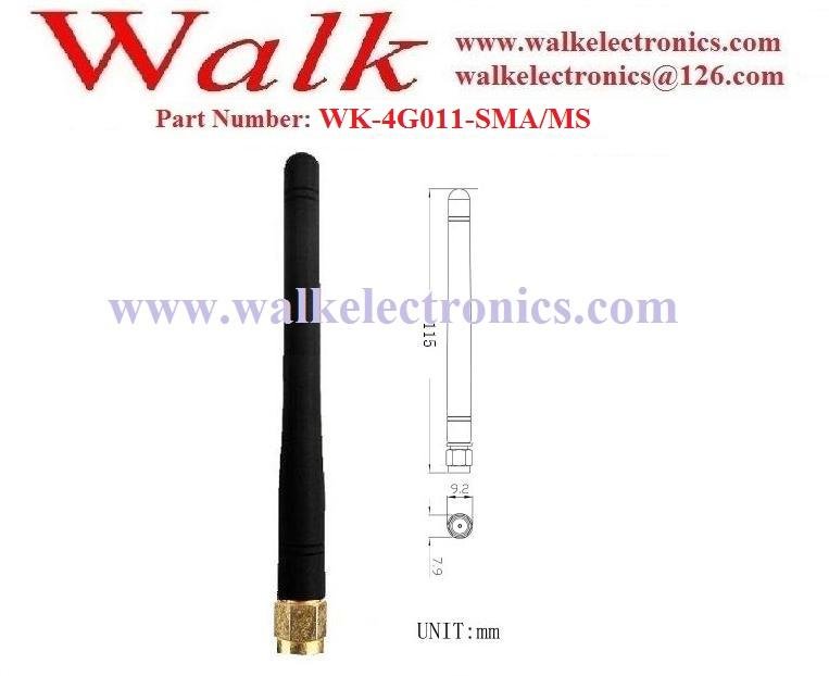 115mm SMA male straight 2g 3g 4G LTE rubber antenna LTE 4G stubby sma antenna 2