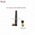 small SMA male right angle 50mm length gprs multi band GSM 3G rubber antenna 