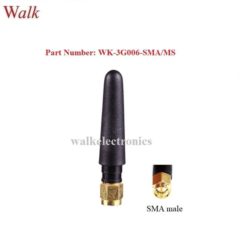 sma straight short GSM 3G multi band rubber aerial small gprs 3g stubby antenna