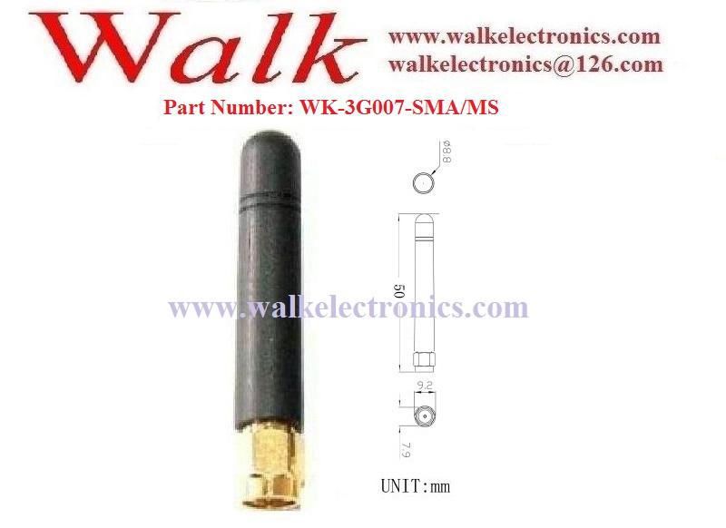 SMA male straight 50mm length gprs multi band small GSM 3G rubber antenna 2