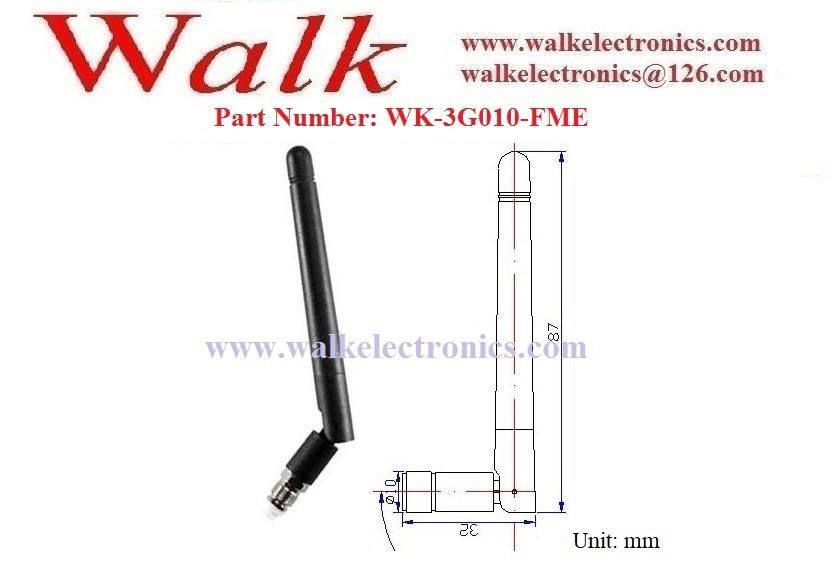 fme female flexible omni directional elbow gprs multi band gsm 3g rubber antenna 2