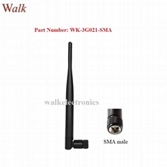 7.0dbi high gain flexible GSM 3G rubber aerial sma male foldable antenna