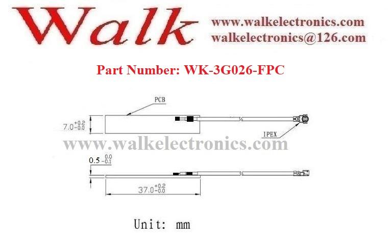 adhesive mount u.fl ipex GSM 3G fpc PCB aerial 3g gsm flexible internal antenna  2