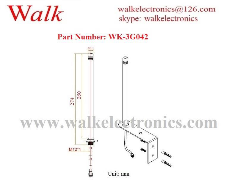 omni directional 5dbi high gain wall bracket mount gsm 3g communication antenna 2