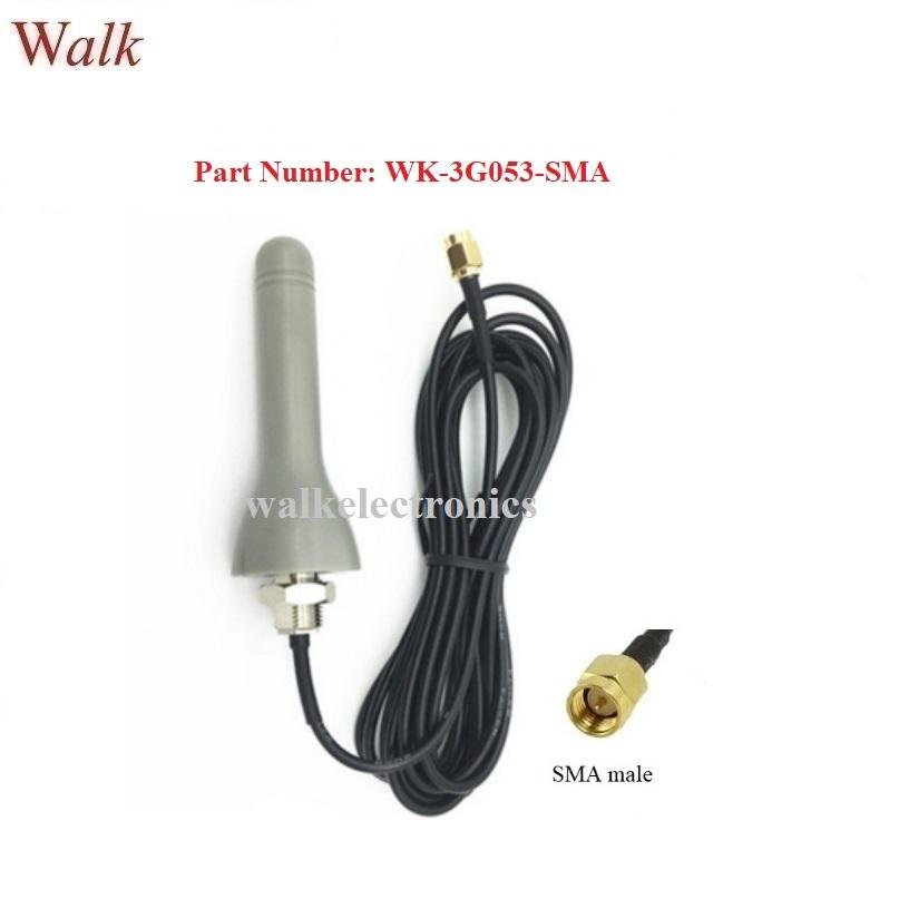 small size outdoor gsm 3g aerial screw mount IP67 multi band car rubber antenna