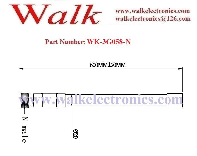 60cm N male 9.0dbi high gain outdoor use pole mount gsm 3g glass fiber antenna  2